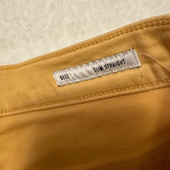 Anthropologie Edwin Bree Slim Raw Hem Women's Jeans Yellow Size 26 EUC - Picture 7 of 12